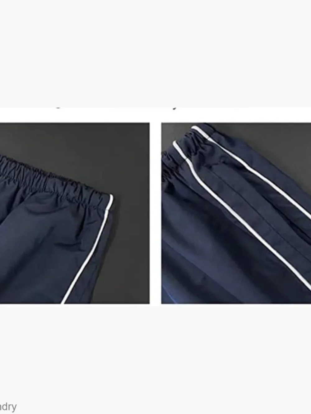 Baggy Y2K Parachute Track Pants with Drawstring Legs, Polyester - Picture 5 of 7